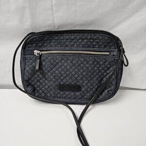 NWOT Vera Bradley Denim Navy Hipster Crossbody Purse with Floral Lining